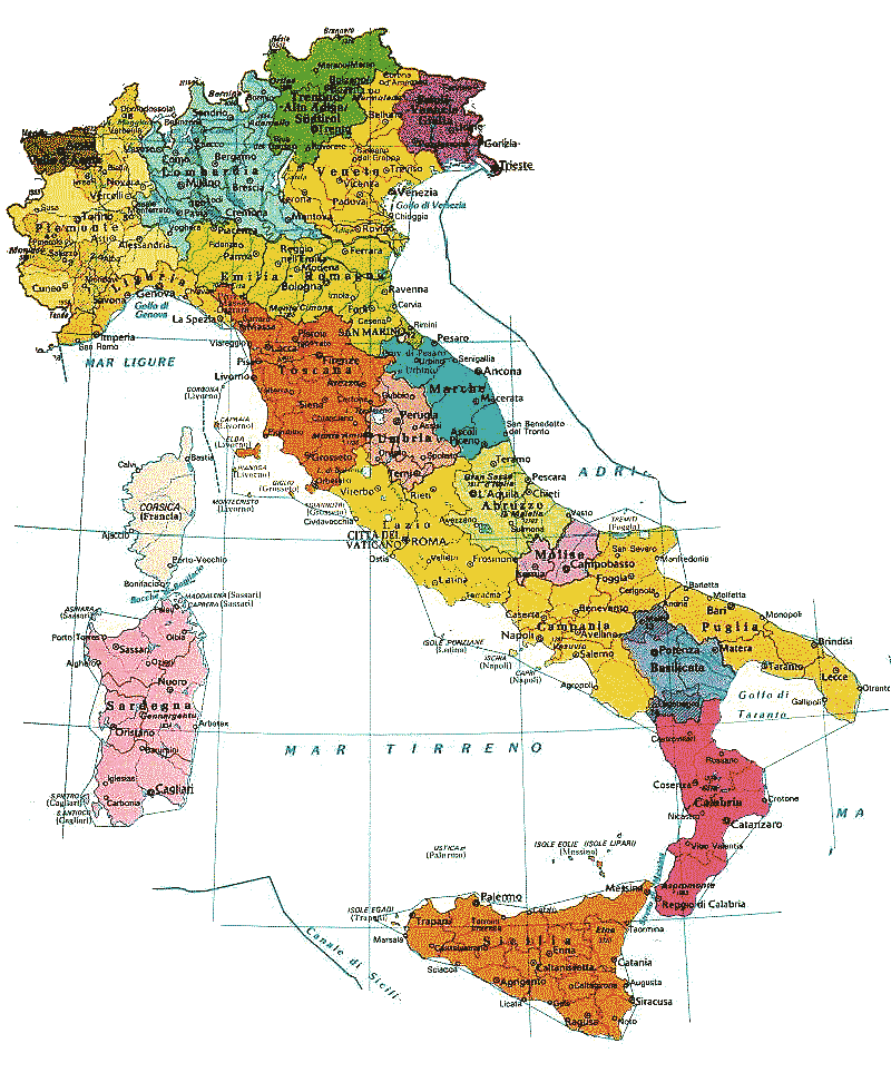 geografska karta italije ITALIJA – REGIONALNI PREGLED   GEOGRAFSKI POLOZAJ  geografska karta italije