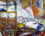 chagall - paris through my window