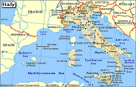 rimini italija karta Apeninsko poluostrvo   Moja skola rimini italija karta