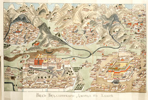 Early 19th-century Russian map of Lhasa.