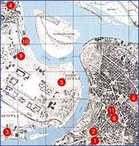 Mapa NATO ciljeva u centru Beograda