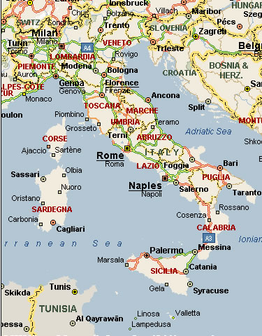 italija karta italije HOME PAGE ITALIJA italija karta italije