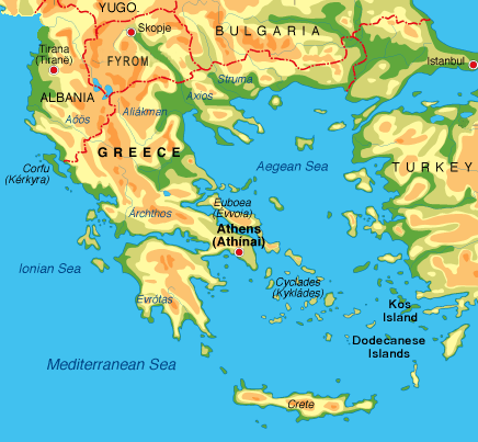 karta sredozemnog mora Grčka karta sredozemnog mora