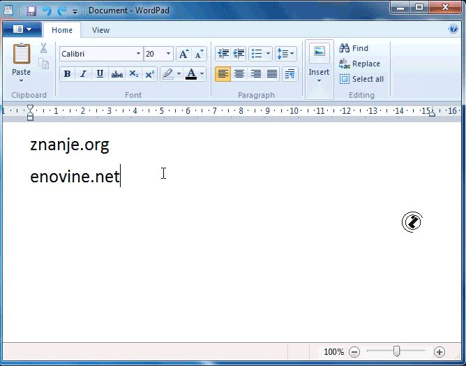 Wordpad save as