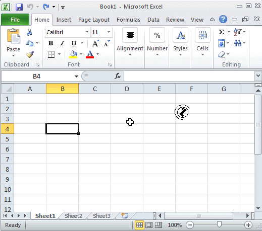abc MICROSOFT EXCEL 2010 - Data entry - Formula bar