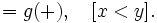 =g(+), \quad [x<y].