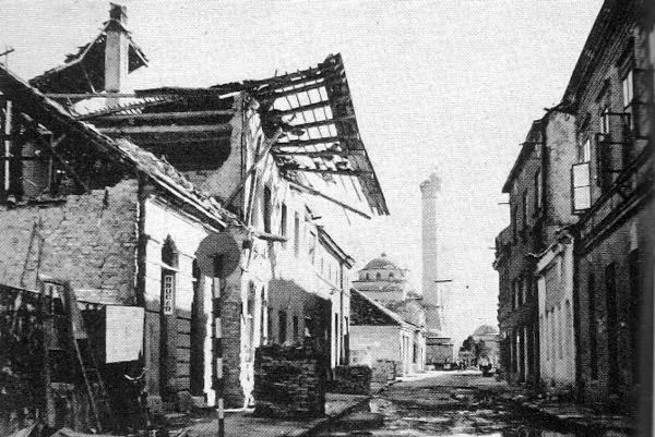 Ulica Josipa Mazara Sose (Ulica brace Mazar i majke Marije), neposredno poslije potresa