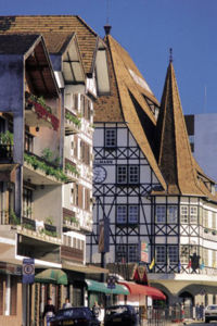 German themed building in Blumenau, a southern Brazilian city, indicating the strong influence of immigrants in the city.