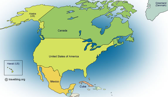 Sjeverna amerika karta