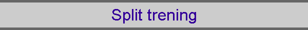 Split trening