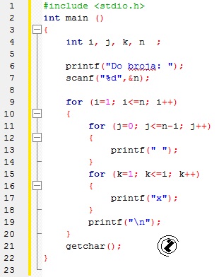 Programski jezik C - Formatiranje teksta - nazubljenost /SOURCE CODE ...