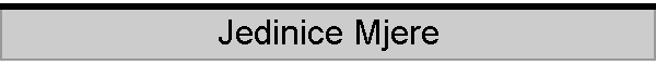 jedinice mjere