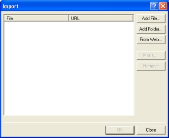 okvir za dijalog import !!!