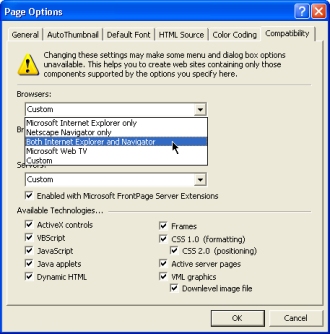 kartica compatibility okvira za dijalog page options !!!