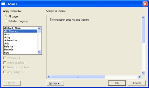 okvir za dijalog themes !!!