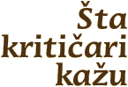 Sta kazu kriticari